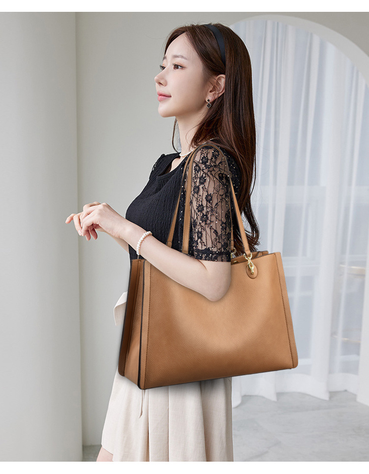 Lehaor Large PU Tote Bag Women's Shoulder Handbag