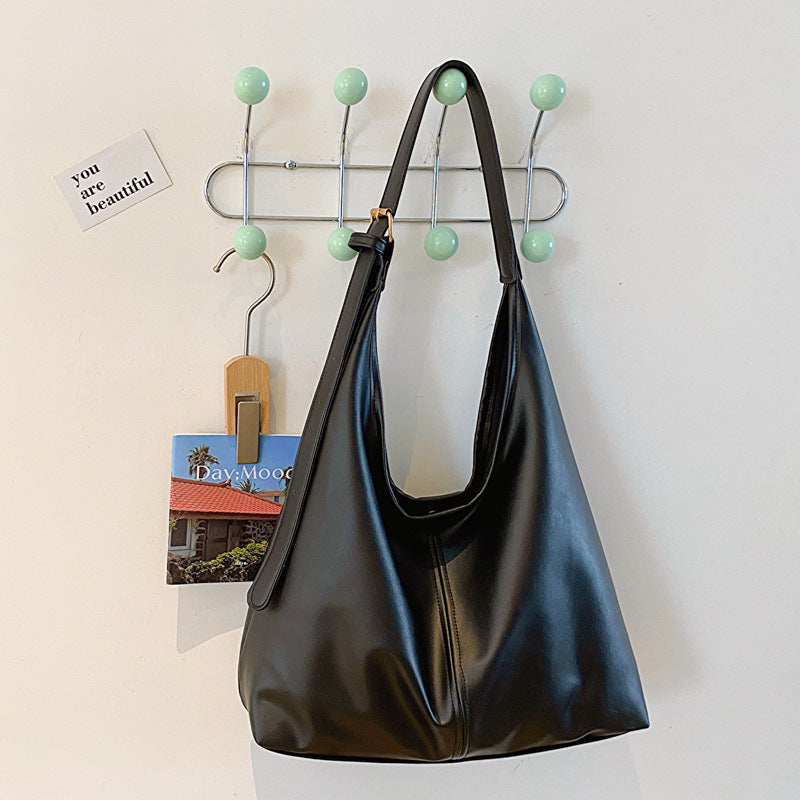 Lehaor PVC Bucket Shoulder Bag Large Capacity Tote