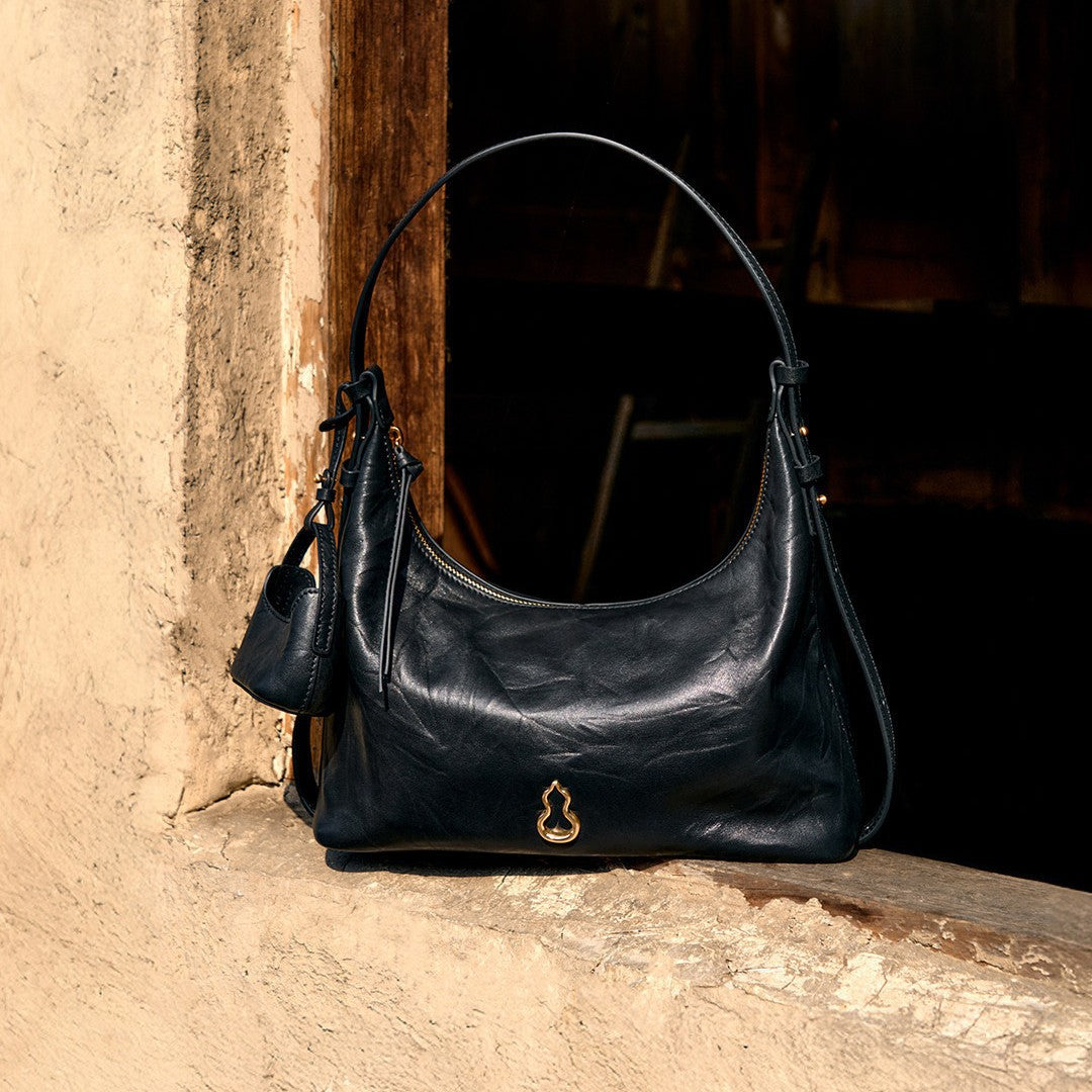 Lehaor Genuine Leather Shoulder Crossbody Bag for Women
