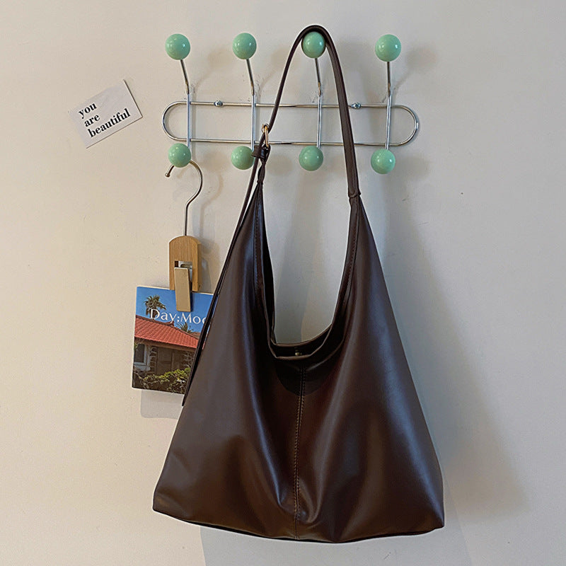 Lehaor PVC Bucket Shoulder Bag Large Capacity Tote